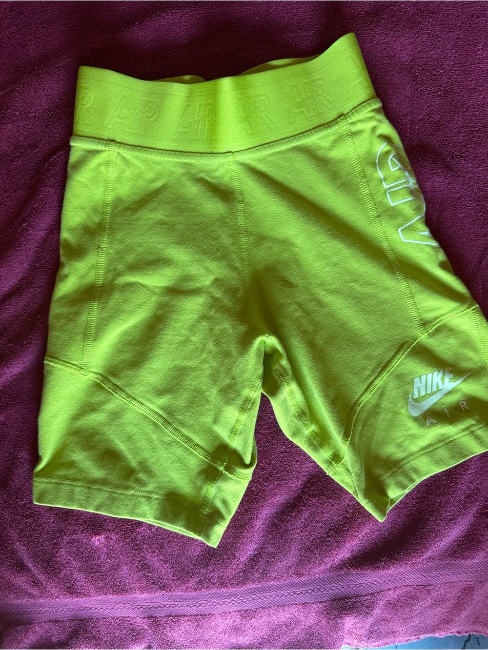 Nike Women's Neon Lime Bike Shorts